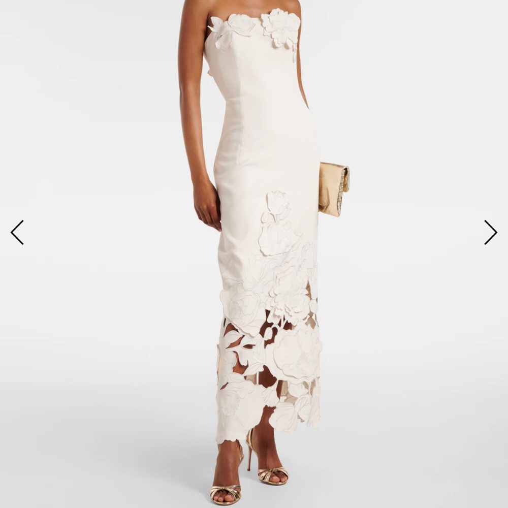 Strapless Vanilla Floral Dress